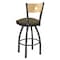 Holland Bar Stool Co 25" Swivel Counter Stool, Pewter Finish, Nat Back, Graph Cork Seat 83025PWNatMplB017 - alternate 3